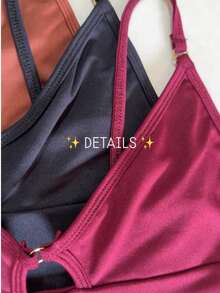 Women's Cropped Tank Top With Ring Detail On The Straps And Between The Breasts. Comfortable, Versatile, And Shapes The Body. - 黑色 - 查看 2