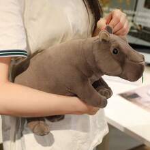 1pc 20/30cm Cute Plush Rhinoceros Doll, Soft Eating Leaves Rhinoceros Stuffed Animal Pillow, Decorative Cushion For Chair, Desk, Children Birthday Gift - Multicolor - View 8