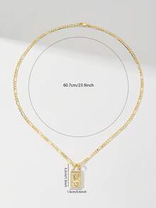 1 chiếc dây chuyền nữ bằng đồng mạ vàng 14K, có 3 kiểu dáng, với các họa tiết Đức Mẹ Guadalupe, Thánh Jude, Thánh Benedict đính đá Cubic Zirconia, kiểu dáng tôn giáo cổ điển, phù hợp để đeo hàng ngày và đi nhà thờ, món quà phụ kiện tín ngưỡng tinh tế. - Vàng - Xem 9