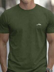 Everest Basic Men's T-Shirt - Green - View 3