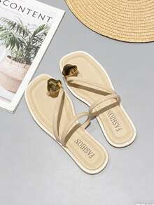 Sandale albe pentru femei, Sandale de vară noi cu imprimeu scoică, Sandale pentru femei, Sandale de vară pentru femei, Sandale albe, Sandale plate pentru femei, Papuci de damă, Vacanță în aer liber, Papuci de plajă pentru femei, Sandale plate simple la modă pentru femei, Pantofi de vacanță, Sandale elegante pentru femei, Papuci - alb - Vizualizare 3