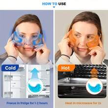 2/4 miếng gel làm đẹp mắt tái sử dụng, giúp giảm mỏi mắt, chăm sóc và làm mát mắt, thích hợp để đắp mặt nạ mắt. - Nhiều màu - Xem 3
