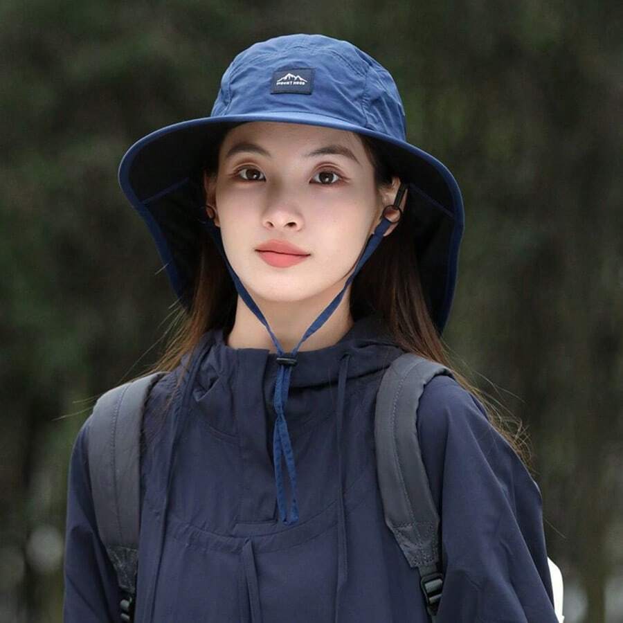 户外防紫外线遮阳帽，颈部遮挡，男女通用夏季钓鱼帽，露营徒步帽 - A - 查看 1