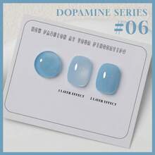 12毫升/瓶 2026新款彩色多巴胺果冻指甲油，冰透明白色指甲凝胶，蓝色、粉色、裸色、紫色共6种颜色，适合美甲沙龙DIY和家庭使用 - 彩色 - 查看 14