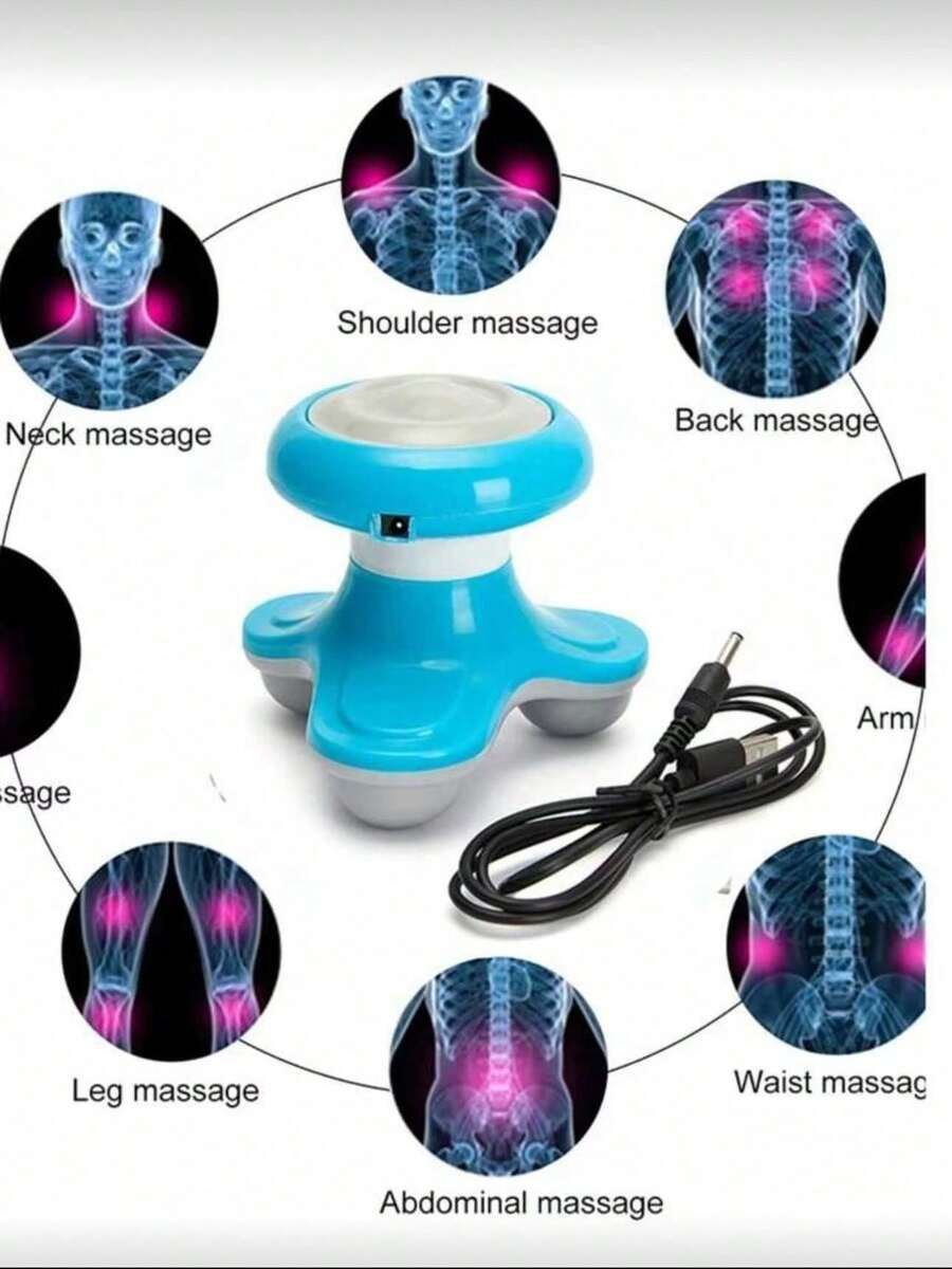 Mini USB Handheld Massager For Neck, Back, And Muscle Pain - 彩色 - 查看 1