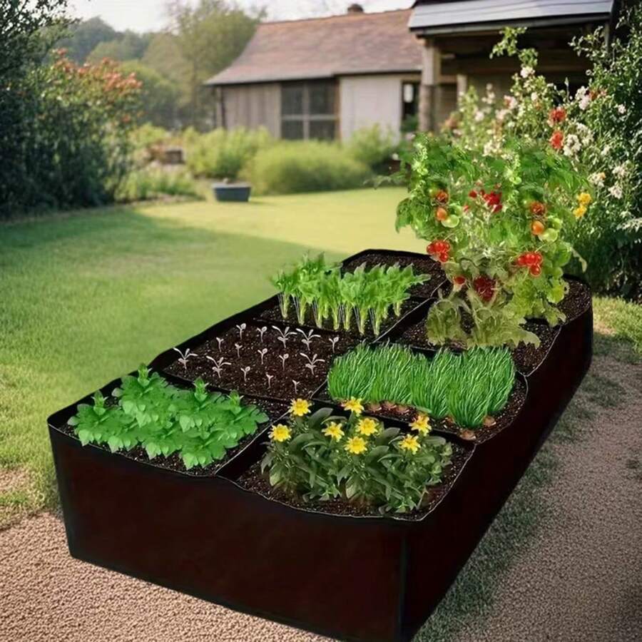 Extra Large Raised Planter Box, Modern Style, Weather-Resistant Rectangular Planting Pot, Ground-Mounted, With Indoor/Outdoor Accessory Kit, Suitable For Planting Vegetables & Flowers, Great Gift For New Year, Valentine's Day, Easter