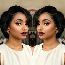 Short Wavy Pixie Cut Wig Human Hair 13x4 Lace Front Wig For Women Pre Plucked With Baby Hair Transparent Lace Natural Curly Pixie Wig - Multicolor - View 14