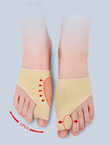趾套，大脚趾腿套，脚趾保护垫，可穿鞋，透气防摩擦，男女通用足部护理 - 杏色-1雙 - 查看 2