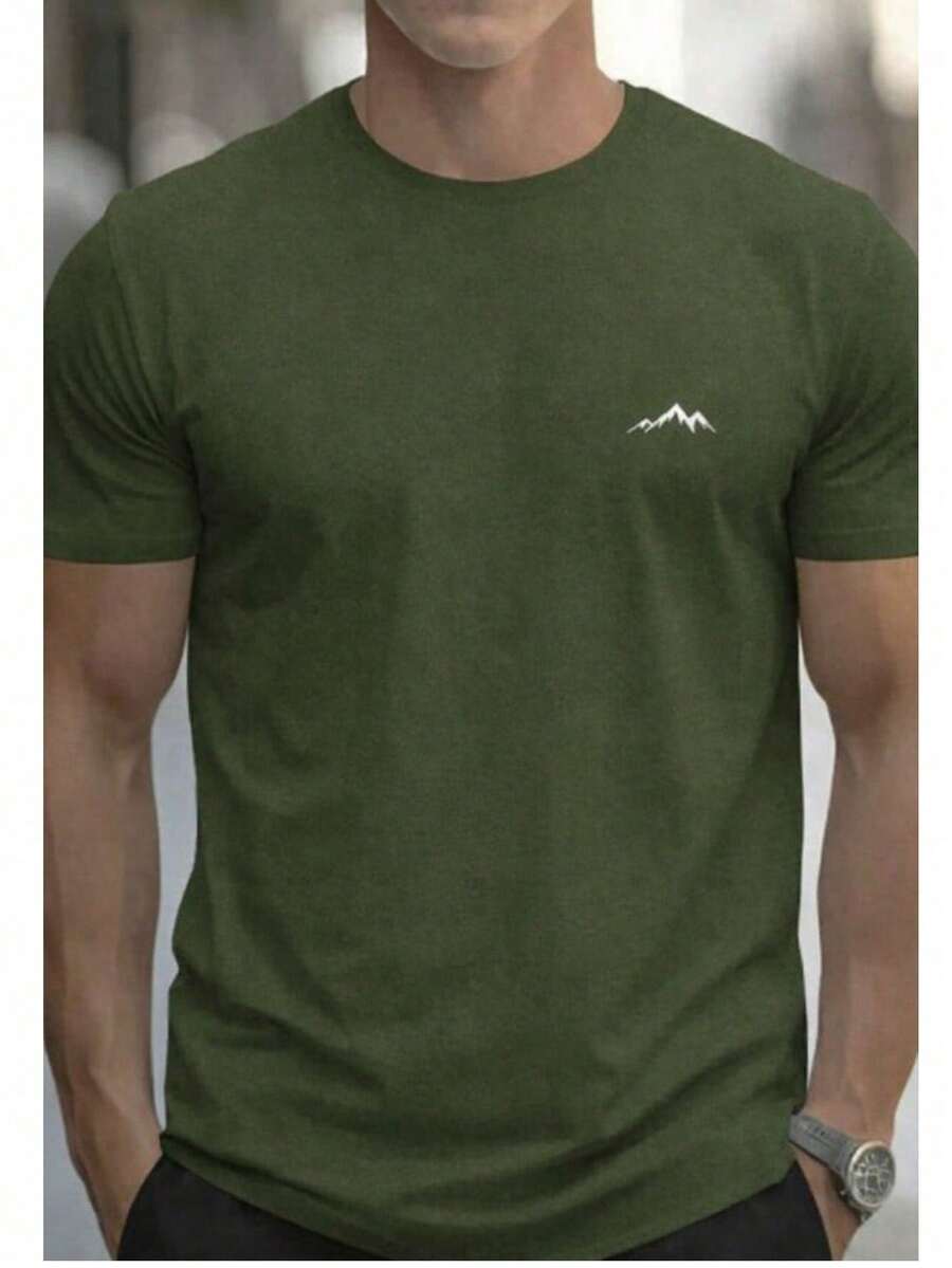 Everest Basic Men's T-Shirt - Green - View 1
