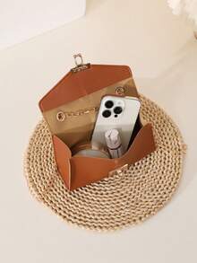 Soft Wrist Chain Crossbody Bag For Daily Wear, Cloud Wrist Handheld Small Square Bag, Women Handbag - Brown - View 7