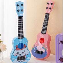 玩具吉他，家庭聚会音乐玩具，小狗图案尤克里里，逼真可弹奏尤克里里玩具 - 彩色 - 查看 2