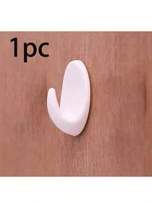 5pcs/10pcs Reusable Oval Sticky Wall Hooks, Heavy Duty Practical Hanging Hooks For Room, Home, Kitchen, Bathroom, Bedroom Decor - View 9