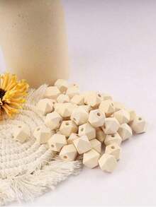 10pcs/50pcs/200pcs Natural Unprocessed Wooden Beads, Round Loose Beads, Wooden Spacer Beads For Crafts, Decoration And DIY (8mm, 20mm, 25mm, 30mm) - Multicolor - View 10