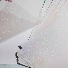 1 Roll Self-Adhesive Cold Lamination Film, Holographic Sticker Self-Adhesive Lamination Film, Transparent Cold Press Vinyl Craft, No Heating Required, No Laminator Needed, Handmade DIY, Applicable To Paper, Photos, Cards, Bottles, Phone Cases And Other Items - Star - View 6