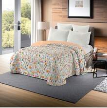 Quilted Bedspread + 2 Pillowcases, Printed For Spring, Summer, Autumn And Winter. 100% Microfiber, 150 X 150 Cm. - Modelo-9 - Xem 2
