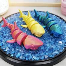 Random 1/5/10/20pcs Movable Shark Figurines, 10cm/3.94inch, Perfect For Collectors And Home Decor, Suitable For Home, Office And Holiday Party Decoration, Colorful Animal Models, Ideal For Birthday Gift Bags, Party Fillers, Classroom Rewards And Carnival Prizes, Assorted Colors - Multicolor - View 1