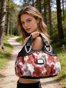 1个纯色多功能PU皮革手提单肩包，适合日常生活和工作 - 彩色 - 查看 3