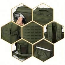 11.89gal Waterproof Pack Rucksack 3 Day Bug Out Bag, Includes Two Flags And Two Carabiner - Multicolor - View 7