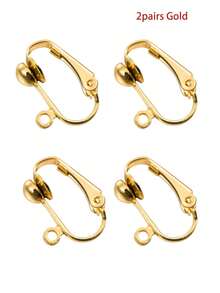 Clip-On Earring Converter With Easy Open Loop For DIY Earring And Turn Any Studs Or Pierced Into Clip On - Multicolor - View 13