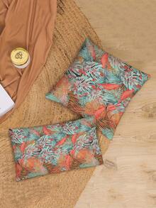 2件套春夏家居装饰，可爱树叶图案，多种尺寸可选，枕套，靠垫套，家居装饰，客厅装饰，沙发装饰，情人节礼物（男女皆宜），沙发装饰，沙发靠垫套，汽车坐垫套 - 彩色 - 查看 2