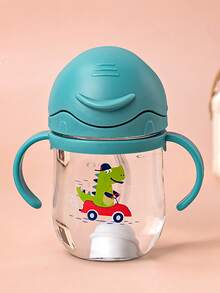 Baby Learning Cup With Straw, Cartoon Design Water Bottle, Infant Water Cup, Drinking Cup, Maternal & Child Supplies - Multicolor - View 12