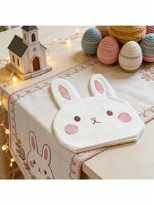 20张复活节兔子造型餐巾纸 | 一次性纸质餐巾纸和浴室擦手巾，适合复活节派对用品 - 兔子餐巾紙 - 查看 4