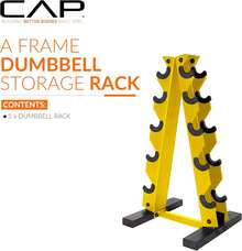 CAP Barbell - Estante de pesas con marco en A, serie de colores - Amarillo - Ver 3