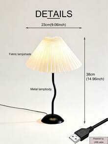 1pc USB Powered High-Quality Metal Retro Desk Lamp, Suitable For Bedside, Hostel, Dining Room, Camping, Minimalist Warm Light Atmosphere Lamp - Black - View 10