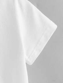 夏季新款休闲圆领短袖T恤，简约时尚美式酷炫字母印花，百搭时尚女式上衣 白色 - 白色 - 查看 5