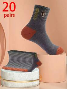 1 Paar/5 Paar/10 Paar/20 Paar Herren Knöchelsocken, unisex Socken geeignet für den täglichen Gebrauch, feuchtigkeitsableitend, geruchshemmend, atmungsaktiv für Laufen, Fitness, Sport, Radfahren, Sommer - Verschiedenfarbig - Übersicht 2