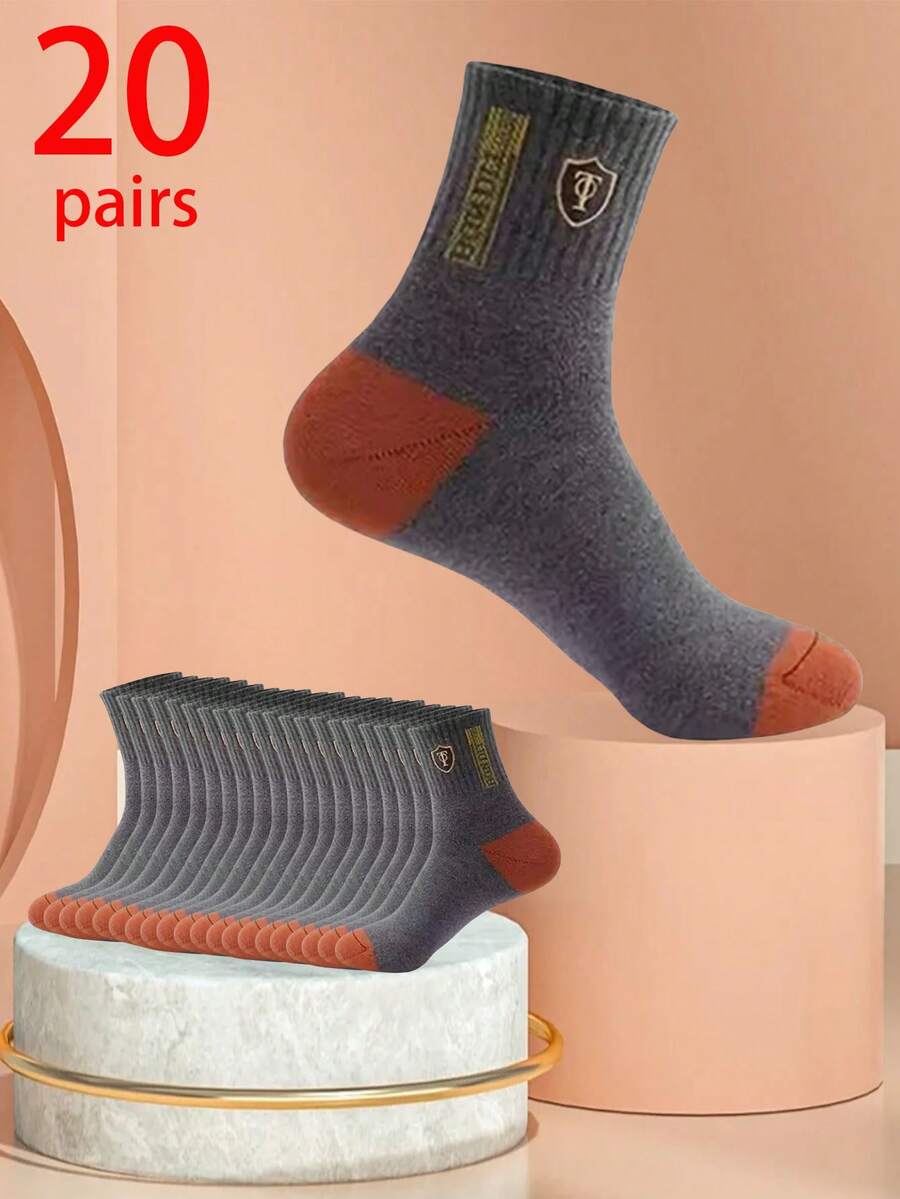 1 Paar/5 Paar/10 Paar/20 Paar Herren Knöchelsocken, unisex Socken geeignet für den täglichen Gebrauch, feuchtigkeitsableitend, geruchshemmend, atmungsaktiv für Laufen, Fitness, Sport, Radfahren, Sommer - Verschiedenfarbig - Übersicht 1