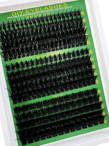 Spikes Lash Cluster Eyelash Extensions60D 100D 160D Thick Spiky Individuals Lashes 10-18mm Mega Wispy Eyelash Extension Fluff DIY D Curly Lash Extension Unique Spiky Cluster Eyelash Extensions Anime Individuals Fairy Cluster Lashes 8-18mm 260pcs DIY At Home - DD - 查看 10