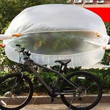 10件装通用自行车罩，透明自行车罩，PVC透明保护套，适用于健身车、家用自行车和摩托车，PVC自行车防尘罩，弹性褶皱设计，适合多种自行车型号，轻便易携，雨天防尘双重保护，适用于健身车、家用自行车、摩托车 - 彩色 - 查看 7