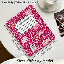 彩色亚克力水晶平板电脑保护套，带支架，适用于三星 A9/A9+/S9/S9FE/A11/A11+/S11/S10 FE/S10 FE+/S10 Lite、苹果 Air 5/6、荣耀、Matepad 等热门机型。心形、嘴唇、幽灵图案可选，可折叠防弯折，硅胶加固边角，自动唤醒/睡眠功能，内置笔槽，多角度可折叠支架——完美日常保护，节日理想礼物。 - 彩色 - 查看 2