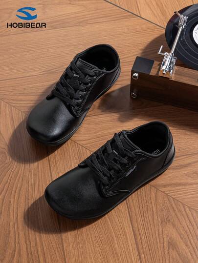 HOBIBEAR Unisex Fashion Sneakers, Soft Sole Comfortable Minimalist Flat Shoes, Lace-Up Four Seasons Couple Fitness Shoes, Suitable For Fitness, Outdoor, Hiking, Cycling