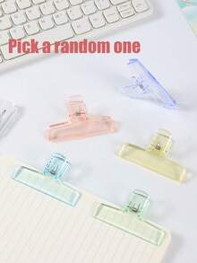 5个/1个透明亚克力塑料夹式文具，学生用品，果冻夹，多功能照片夹，创意办公用品，考试回文夹，发票/文件整理夹，学校用品 - 多色 - 查看 10