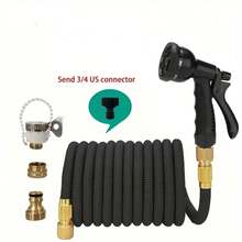 1PC Heavy Duty Expandable Magic Garden Hose - 3/4" Diameter, High Pressure Car Washing And Lawn Care, Latex With Standard European Thread Connector - A - View 1