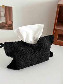 Caja de pañuelos con soporte, adecuada para uso doméstico, se puede regalar a la familia - Negro - Ver 7