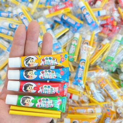 4 Colors Plastic Bubble Balloons, Outdoor Elastic Bubble Balloons, Blow With Straws, Holiday Creative Balloons, Outdoor Game Blow Balloons, Holiday Party Piñata Filler Gifts (Random Color Straws Included)