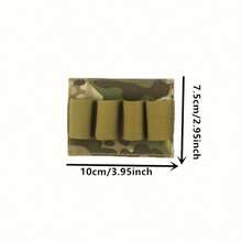 10x7.5厘米战术背带户外收纳袋 - 弹性战术背带，4槽设计，多功能户外装备收纳背带，轻巧便携，适合日常携带、露营、徒步旅行、战术装备收纳、户外工具存放和战术装备携带，户外装备、露营配件、狩猎配件，多槽战术背带收纳袋，多用途户外背带收纳袋 - 彩色 - 查看 10