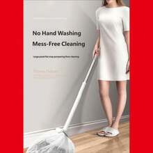 一次性扫帚套，一次性扫帚除尘套，多用途清洁扫帚套，可收集灰尘和宠物毛发，通用弹性设计，易于穿脱，保持双手清洁 - A - 查看 4