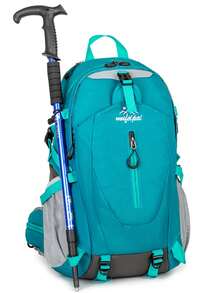 1pc Mountain Peak Embroidery + Multi-Pocket Design Waterproof Nylon Large Capacity Decompression Backpack, Zipper Closure, Outdoor Hiking, Trekking, Daily Commute - Multicolor - View 7