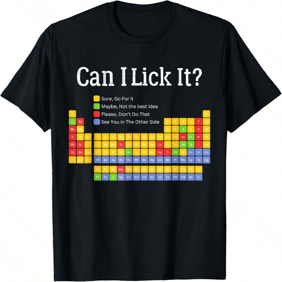 Can I Lick It Perio Table Tea Student Girls T-Shirt.Jpg - Black - View 1