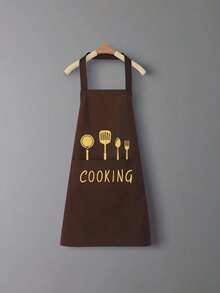 Adjustable Waterproof And Oil-Proof Kitchen Apron With Pockets, Suitable For Cooking And Chef Use, Unisex Design, Minimalist And Elegant - Multicolor - View 6