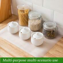 1卷，11.81英寸 x 39.37英寸透明白色防滑抽屉垫，厨房防油保护垫，适用于橱柜、抽屉和鞋柜，可用作防滑抽屉垫、厨房抽屉垫、现代抽屉垫，外观简洁美观，易于清洁，防滑表面，保护垫，防滑垫，适合厨房爱好者和公寓生活。 - 查看 5