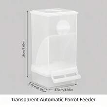 Transparent Bird Cage Hanging Food Bowl, Anti-Splash External Bird Feeder, Parrot Water Feeder, Bird Feeding Supplies, Parrot Automatic Feeding Grain Shell Separation Tiger Skin Phoenix Anti-Spill Hanging Style Anti-Splash Anti-Spill All-In-One Feeder - None - View 7