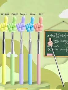 Extendable Finger Reading Pointer, Stretchable Finger Pointer, Retractable Finger Pointer, Teacher's Extendable Finger Pen For Classroom Whiteboard Demonstration, Teacher/Mom Birthday Gift, Home Reading Supplies, Back To School Supplies - Multicolor - View 2