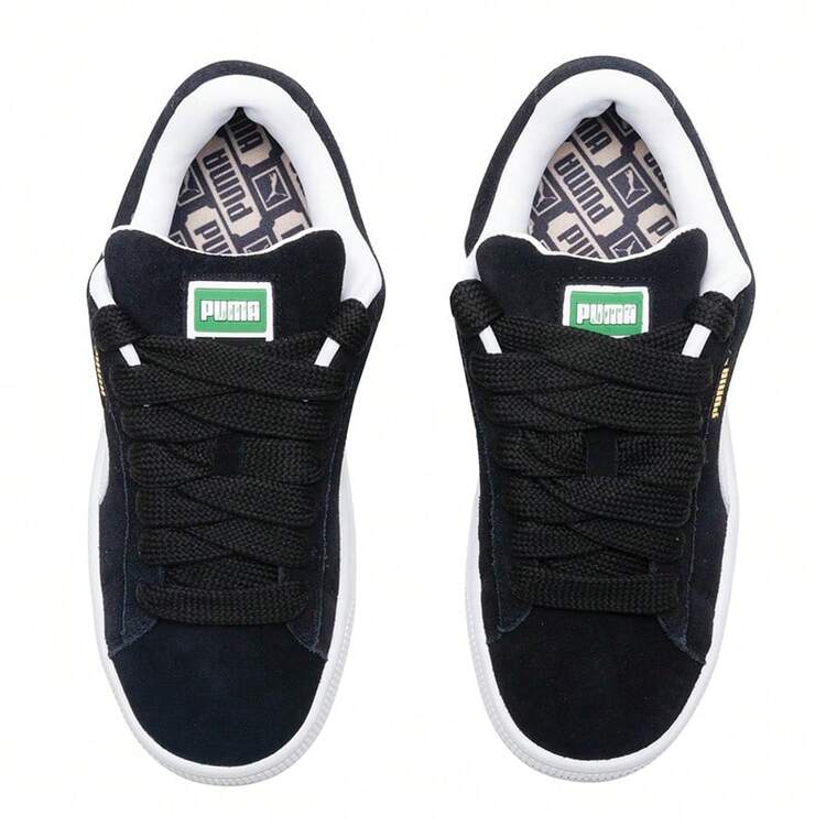 Puma Giày thể thao unisex bằng da lộn cỡ XL, thoải mái và nhẹ, Mã sản phẩm: 395205-02 - Đen-Puma Trắng - Xem 6