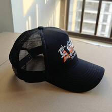 涂鸦卡车司机帽，轻便柔软可调节棒球帽，四季皆宜 - 黑色 - 查看 2