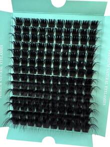 280pcs/210pcs/196pcs/140pcs Faux Mink Eyelashes 200D/160D/120D/100D/80D/60D 8D Luxury Fluffy DIY Cluster Lashes - 8-20mm Mixed Length Eyelash Extension 0.07mm Russian D Curl Thick And Reusable Dramatic Lashes, Beginner Friendly For Daily, Party, Stage, Night Out, Ideal Gift For Mother's Day, Easter, Valentine's Day, Music Festival, Christmas, Christmas Eve, Thanksgiving - D - 查看 4